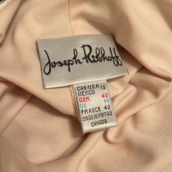 Vintage Joseph Ribkoff abstract 80s flair bottom low back sleeveless dress - Picture 11 of 11